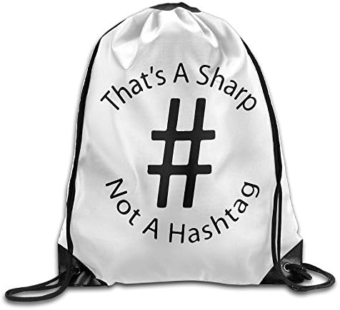 That's A Sharp Not A Hashtag Cool Drawstring Travel Sports Backpack