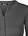 BH B.I.L.Y USA Women's Unique Button Long Sleeve Soft Knit Cardigan Sweater Grey XXX-Large
