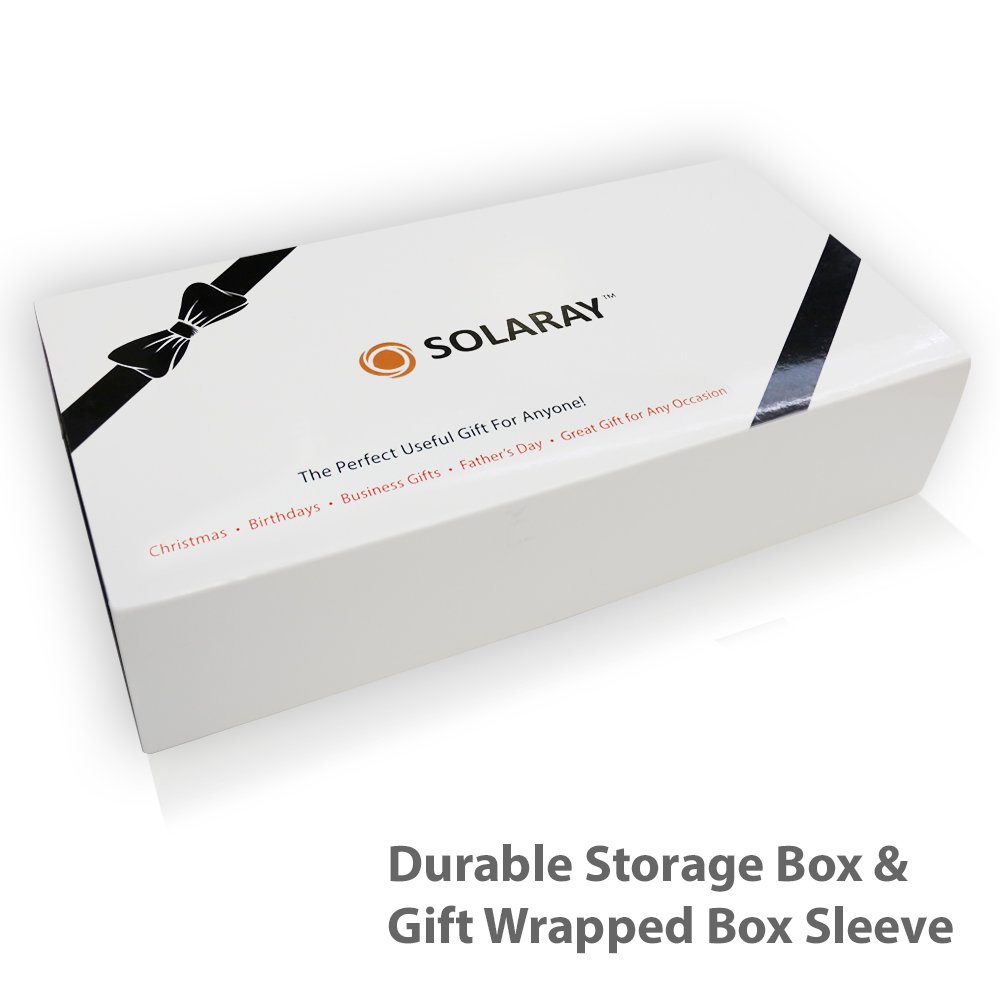 SOLARAY Handheld LED Tactical Flashlights – Professional Series ZX-1 Kit – Super Bright High Lumen – 5 Light Modes, Adjustable Focus, Outdoor Water Resistant – Rechargeable Battery, Charger