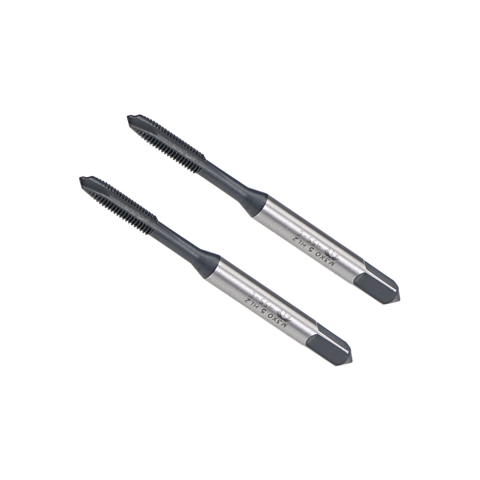 CoCud Spiral Point Taps, Metric M3 x 0.5 Thread, TICN Coated High Speed Steel JIS Screw Milling Threading Tap - (Applications: for Tapping Drilling Machine), 2-Pieces