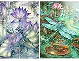 PQXZXX 2 Pack 5d Diamond Painting Kits for Adults Kids dragonflys Full Drill Diamond  for Home Wall Decor