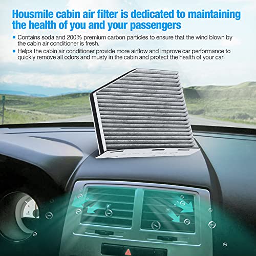 PPWER Cabin Air Filter Up to 50% Longer Life Replacement for Fram CF10373 Compatible for Volkswagen