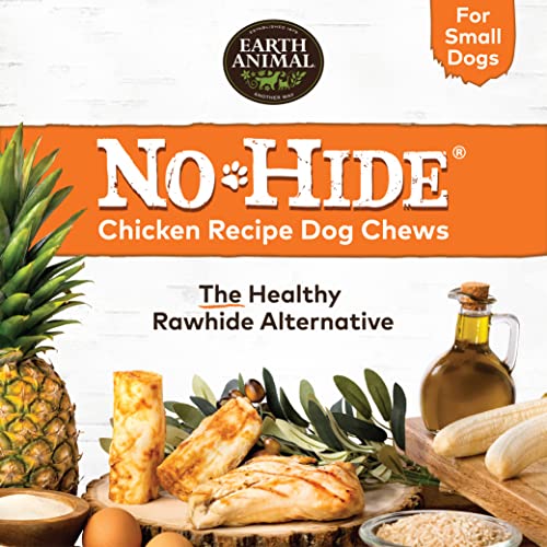 EARTH ANIMAL No Hide Small Chicken Flavored Natural Rawhide Free Dog Chews Long Lasting Dog
