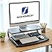 SONGMICS Computer Monitor Riser, Monitor Stand with Storage Organizer and Adjustable Keyboard Tray, for Laptop, Desk, iMac, Wood with Metal Frame-Large Size ULMS56BRthumb 2