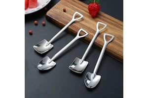 4pcs Dessert and Coffee Spoon Shovel, Stainless Steel Kitchen Utensil Set, Suitable for Home, Kitchen, And Restaurant Use