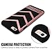 iPhone 6 Case, iPhone 6S Case, LOEV Slim Anti-Slip Grip [2 in 1] Protective Case, [Stylish Design] Shock-Absorbing Rubber Bumper Hybrid Cover Case for iPhone 6/6s 4.7 inch - Black/Rose Gold Chevron