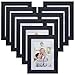 Giftgarden Picture Frames 3.5x5 with Mat for Wall Decor and Tabletop Display, Black, Set of 8