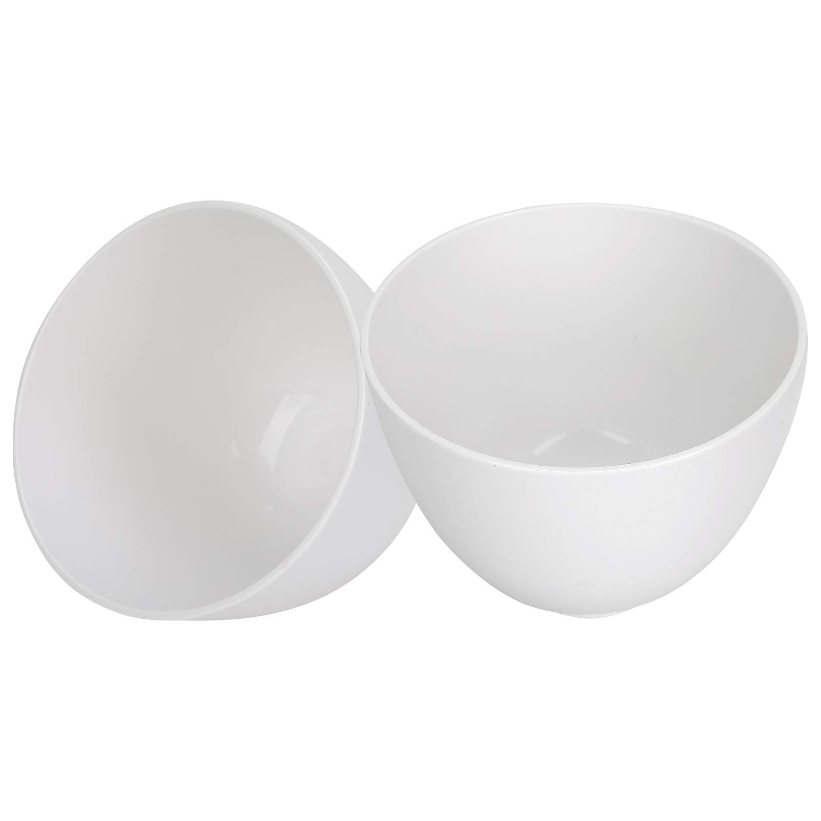 2pcs Silicone Mixing Bowls for Facial Mud Mask, Reusable Foldable White DIY Home Salon Use Soft