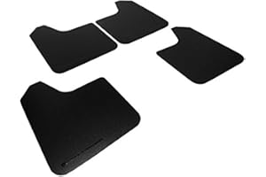 Rally Armor MF12-BAS-BLK Basic Black Mud Flap with Logo (Universal Fitment (no Hardware)), 1 Pack