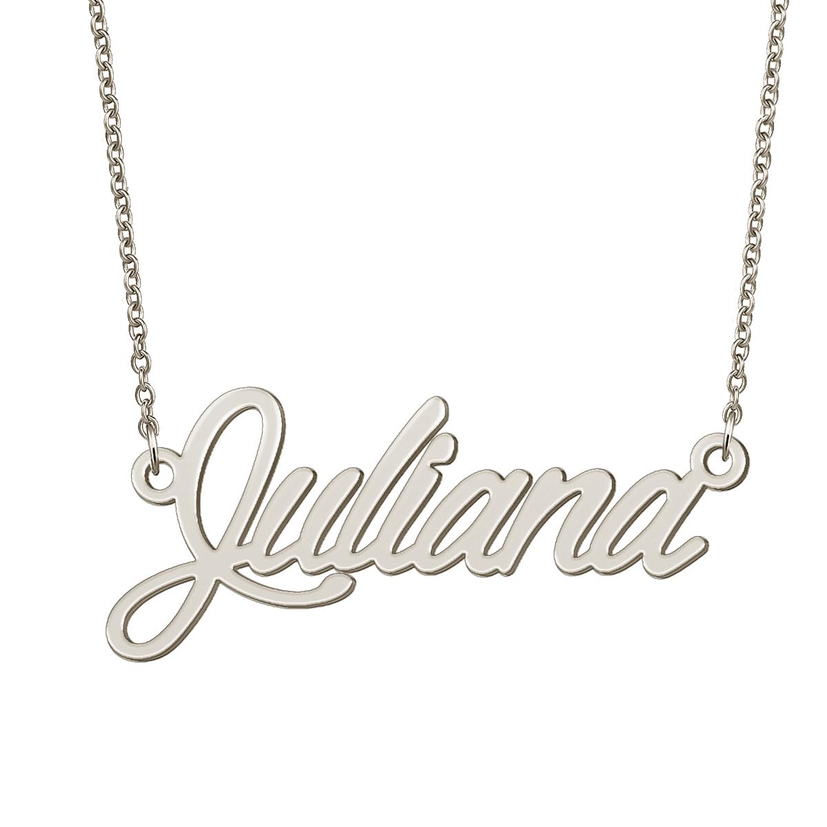 BYBWBL Juliana Name Pendant Necklace Silver Color