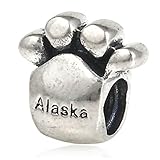 Alaska Big Bear Paw 925 Sterling Silver Bead Fits European Brand Charms Bracelets