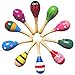 New Wooden Maraca Wood Rattles Egg Shaker Kids Musical Party Favor Kid Baby Shaker Sand Hammer Toy