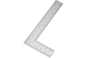 Lexziuo 1PCS 90 Degree Framing Square - Stainless Steel L Shape Square Ruler for Woodworking, Metal Carpenter Square Tool for