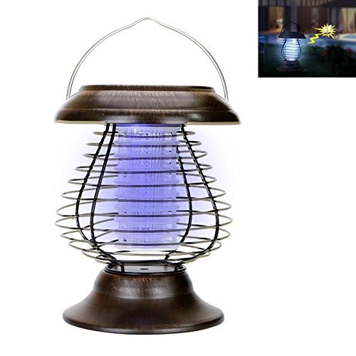 Solar Mosquito Killer - BANGWEIER Solar Powered Outdoor Mosquito Fly Bug Insect Zapper Killer With Trap Lamp Light Solar Charging Function