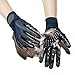 ToHa Pet Grooming Gloves for Dogs Cats Horses with Long Short Fur, Left and Right Enhanced 5 Finger Pet Hair Remover Mitt, Gentle Massage Tool (Navy Blue, 1 Pair)
