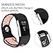 POY Replacement Bands Compatible for Fitbit Charge 2, Adjustable Breathable Wristbands with Air Holes Straps, Small Black Pink 1PC