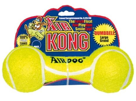 Kong Air Squeaker Pelota Mancuernas de Perro Toy Squeaky: Amazon ...