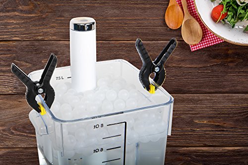 250 Count Sous Vide Balls with 2 Clips, Dry Bag - For ChefSteps Joule, Anova, Water Container Cook - Thumbnail 6