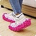LEMNUY Cleaning Fiber Dust Mop Slippers - Best Washable Reusable Microfiber Soft Shoes Cover for Men and Women - House Floor Duster Cleaner - Blue and Pink - Set of 7 Pairs 6-11 Size
