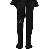 EVERGIFTKIDS Toddler Girls Fleece Lined Tights Thermal Warm Cozy Winter Black Legging Under Dress for Kids Thick Dance Tights