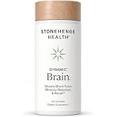 Stonehenge Health Dynamic Brain | Bacopa Supplement for Memory and Focus | Brain Supplements for Memory and Focus Nootropic Retention Cognitive Support Phosphatidylserine DHA Choline Huperzine A