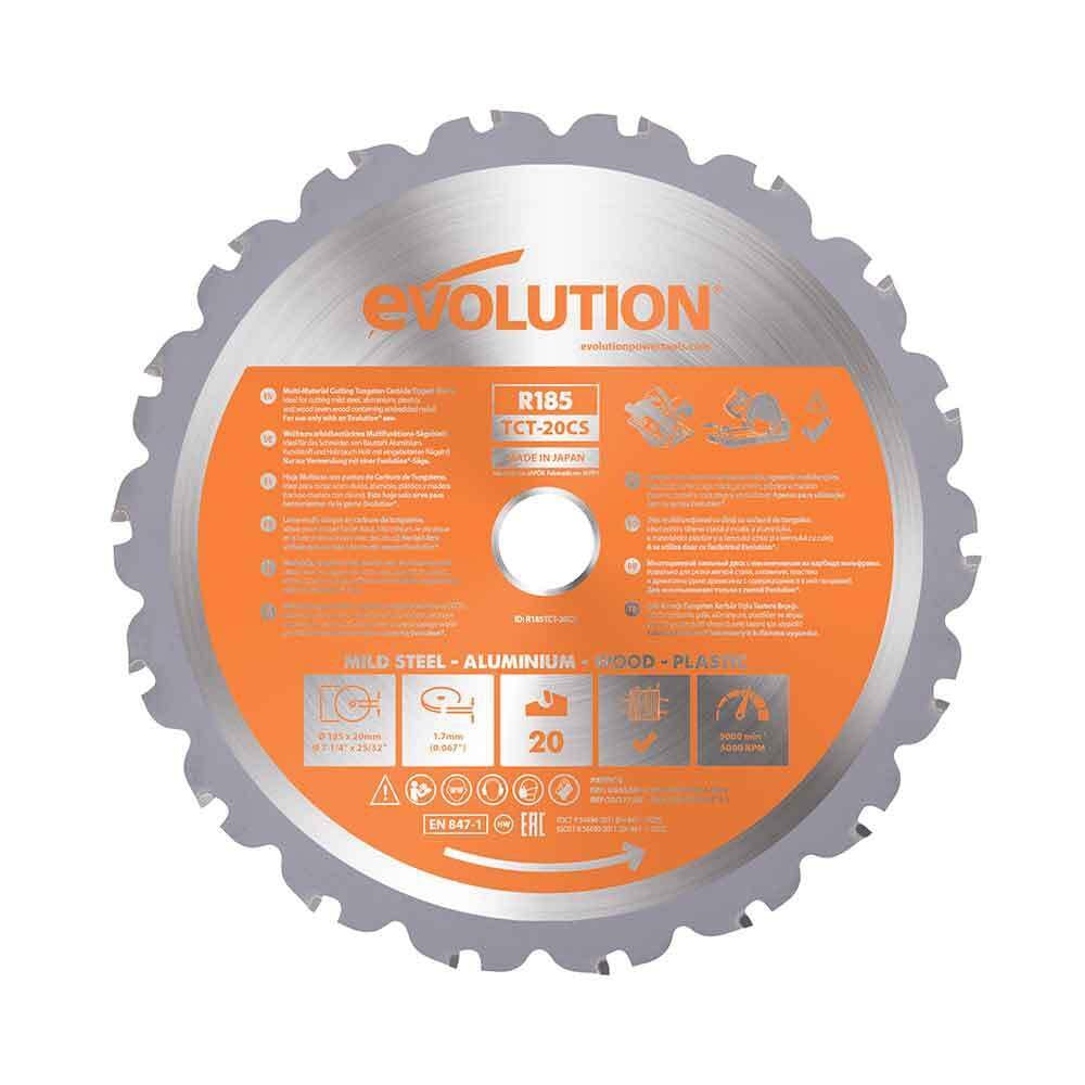 EVOLUTION RAGE (Diameter) 185 mm Circle Saw Blade - R185 T16 - Universal Cut - Carbon Steel