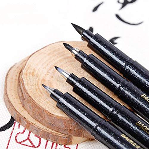 Axiba 4 Sizes Ink Calligraphy Pen Hand Lettering Pens Brush Markers Drawing Art Marker