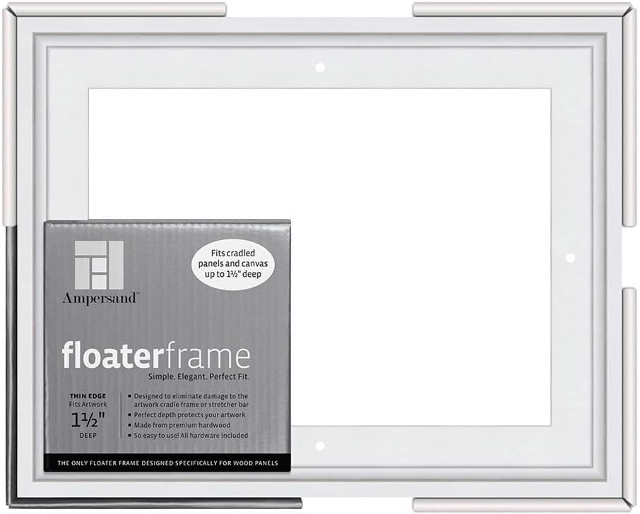 Ampersand Float Frame 1.5In Thin 8X10 White