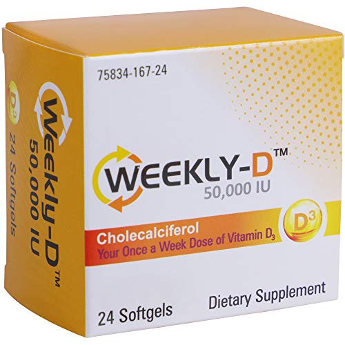 WeeklyD Vitamin D3 50,000 IU for Energy, Bone and Teeth Health