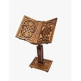 Prayer Book Holder Stand Ramadan Gift Rihal Rehal Wooden Carved Gift (Adjustable Rihaal Small)