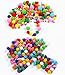 Acerich 1400 Pieces Assorted Pom Poms, Including 1100 Pcs Multicolor Pom Pom Balls Art Crafts, 4 Sizes Wiggle Googly Eyes, 200 Pcs Glitter Pompoms for DIY Creative Decorations (1400 Pcs(Multicolor1))