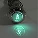 ESUPPORT 12V Car Auto Green LED Light Momentary Speaker Horn Push Button Metal Toggle Switch 19mm