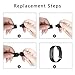 Letsfit ID130Plus HR Replacement Bands, Adjustable Accessory Bands Fitness Tracker ID130Plus HR, ID130Plus Color HR, 4 Pack (Black, Blue, Purple, Grey)