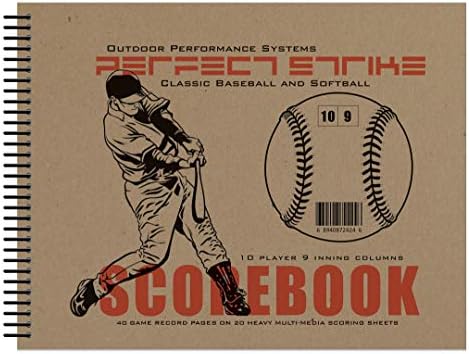 Perfect Strike Baseball SCOREBOOK with Rules and Scoring Instructions : Heavy-Duty. Great for Baseball and Softball.