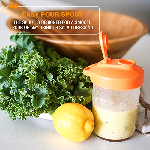 Masontops Multi Top - 2 Pack - Regular Mouth Mason Jar Lids with Easy Pour Spout and Flip Cap - Sip, Pour, Store & More - Lid Accessories For Mason Jars