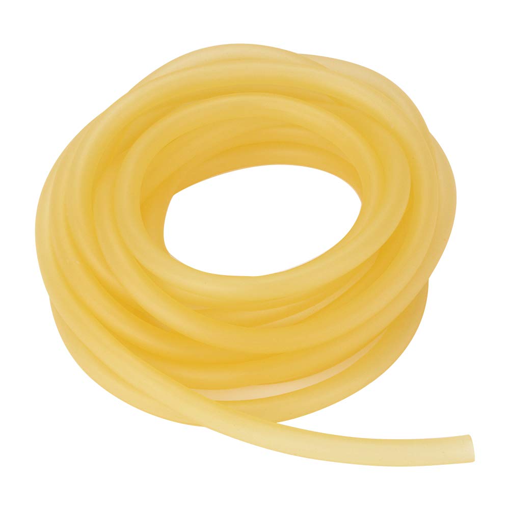 StonyLab Rubber Tubing, Pure Latex Amber Tubing Natural Rubber Tube 3/8 inch (9mm) OD 1/4 inch (6MM) ID Highly Elastic and Strong, 5 Meter