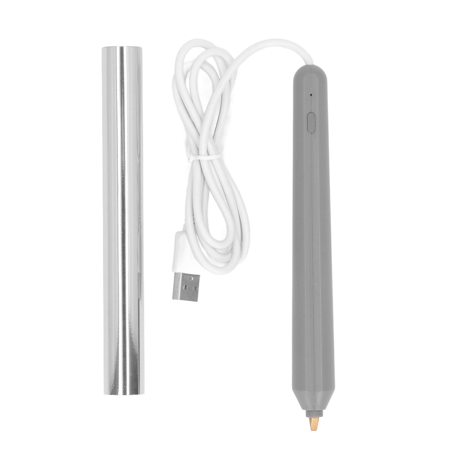 Hot Foil Roll and Hot Heated Foil Pens Set, Foil Quill Starter USB Heat Foil Pen for Card Making Craft Scrapbooking Drawing Pen (Silver)