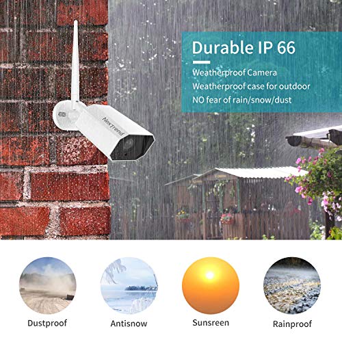 [Newest] Outdoor Security Camera, NexTrend 4MP Wireless WiFi Home Surveillance System WiFi IP Camera CCTV IP66 Waterproof Night Vision Motion Detection Compatible with iOS/Android Systems