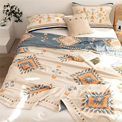 100% Cotton Throw Blankets for Couch Bed Chair