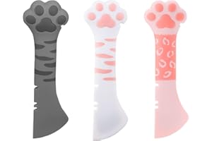 3 Pcs Dog Cat Food Spoon, Adorable Paw Spoon for Wet Food Silicone Can Opener Multifunctional Pet Spatula Scoop Mixing Spoons