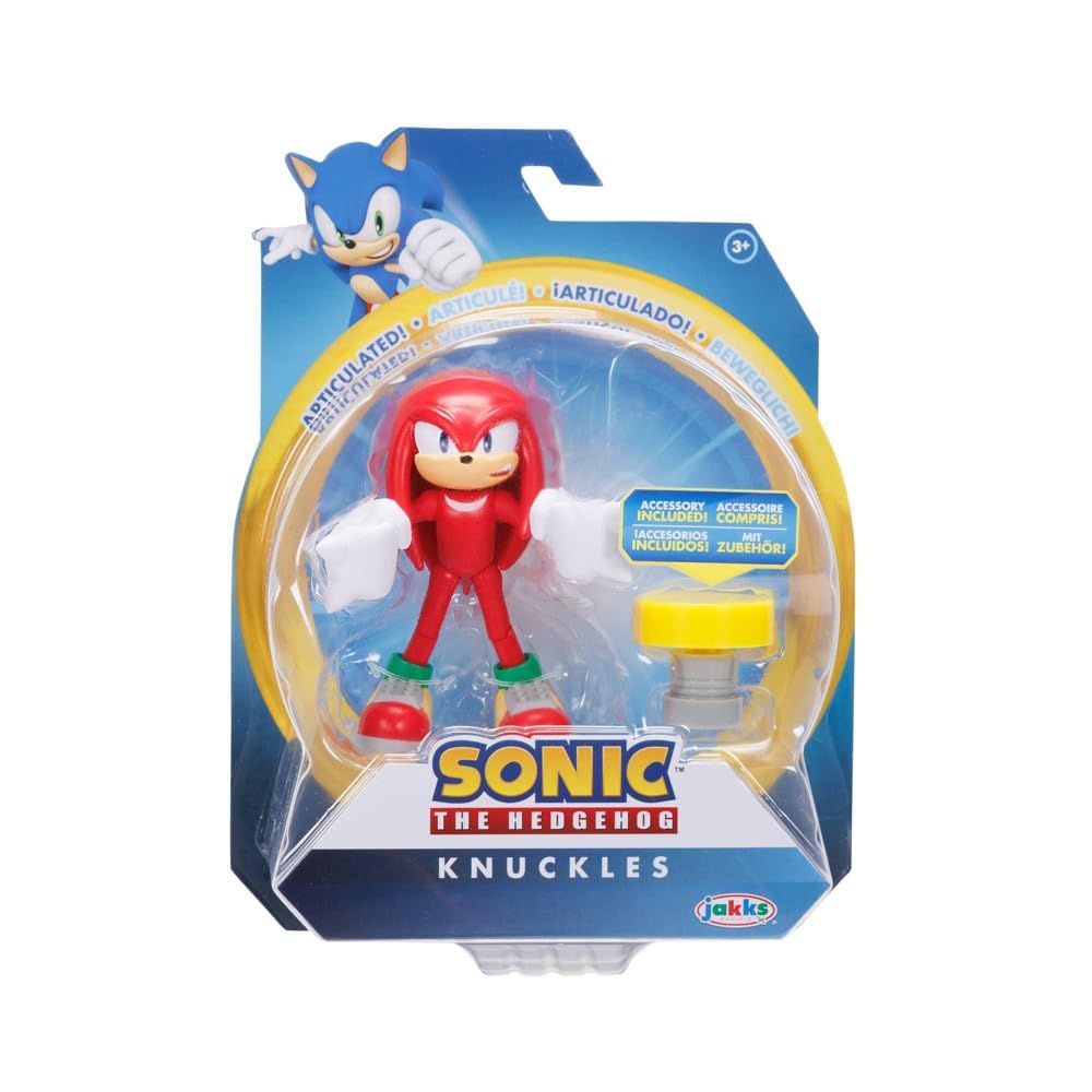 Sonic The Hedgehog 4'' Articulated Action Figure Collection (Choose Figure) (Knuckles 2.0), (STH2022)