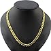 CrazyPiercing Fashion MEN Stainless Steel Faux Gold Curb Link Chain Necklace