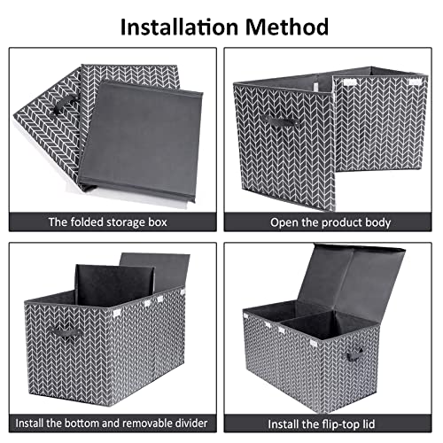 ExtraLarge Toy Box Chest Storage 30"x 16" x 16", 2 Bin Toy Storage