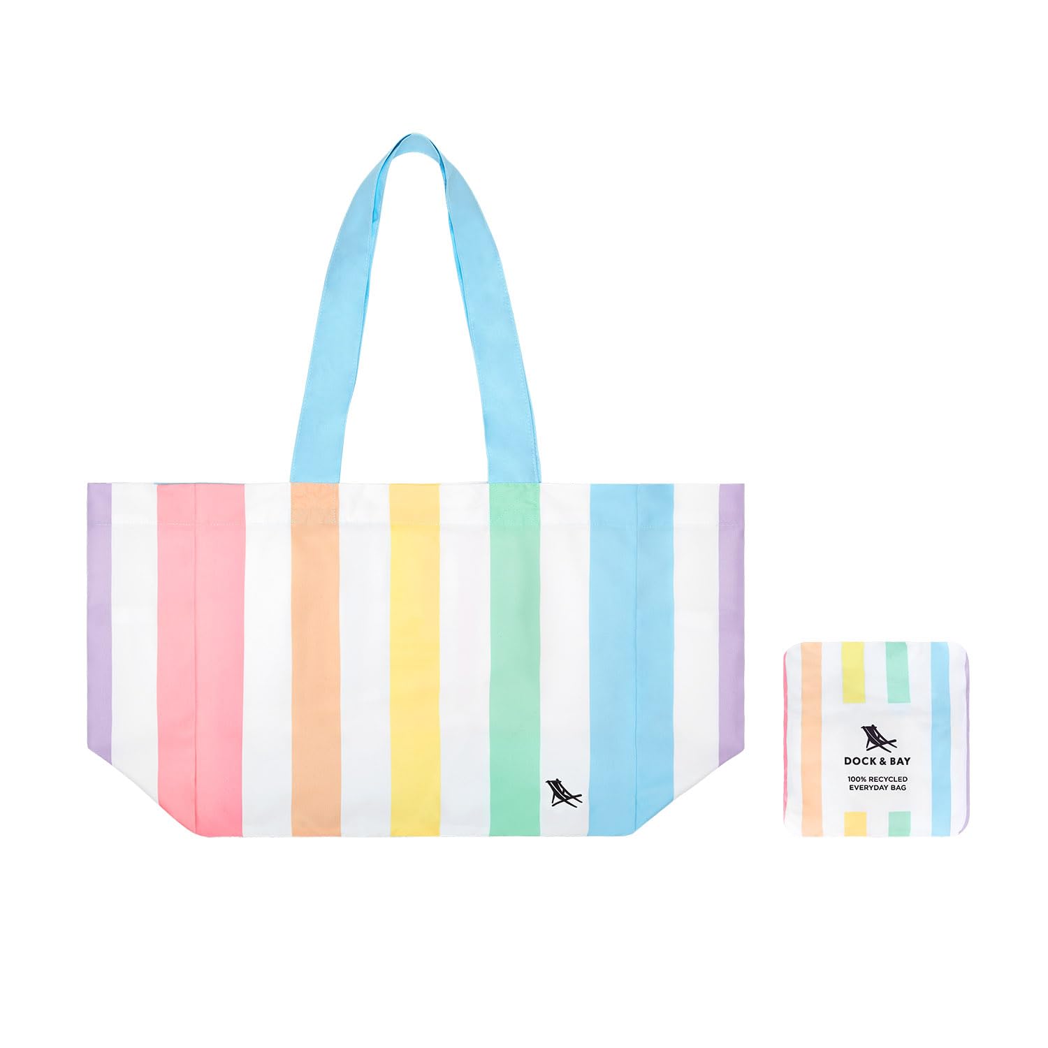 Dock & Bay Everyday Beach Tote Bag - Reusable Beach Handbag & Shopping Carrier - Summer - Unicorn Waves