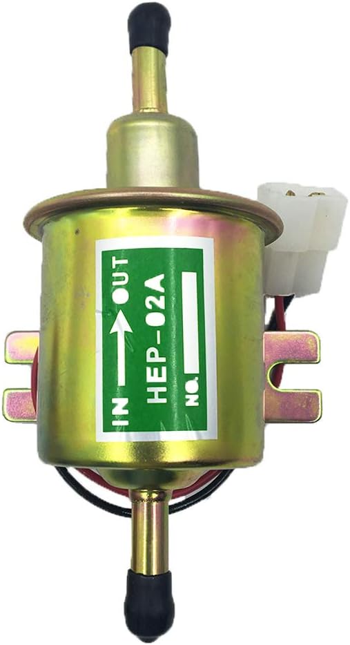 12V Universal Low Pressure 2.5-4 PSI Gas Diesel Inline Fuel Pump for Carburetors Cars Trucks Boats Generators Electric Fuel Pump