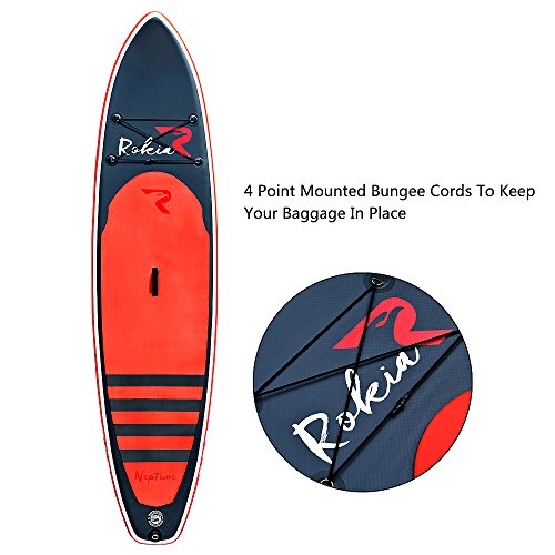 Rokia R Inflatable Stand Up Paddleboard 11 Feet (6 Inches Thick) Premium SUP for All Skill Levels, Orange