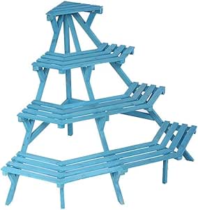 Soporte de planta de madera KEKET1 Soporte de planta escalonado a