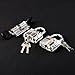 MICG 6pcs Transparent Lock View of Both End Practice 7Pin Pick Training Door Lock Skill 2Keys Set For Beginner