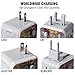 Universal All in One Worldwide Travel Adapter with Dual USB Ports for UK, EU, AUS, US 150+ International Countries for Phones, iPhone, iPAD, Power Bank, MP3/4/5, Cameras (Christmas)