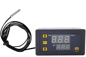 OVENOT W3230 Digital Temperature Controller, Digital Thermostat, DC 12V 24V 220V LED Thermostat Switch Sensor Meter, Greenhouse Accessories (12V)